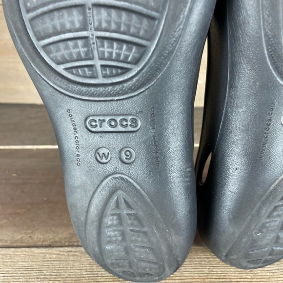 crocs kadee womens size 9 shoes black slip on comfort flats - Picture 8 of 8